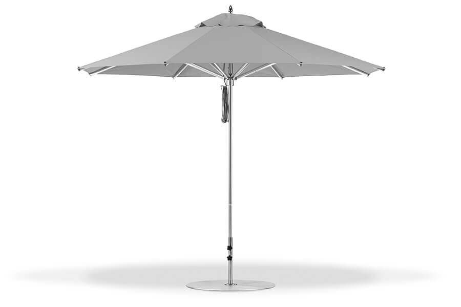 Frankford Greenwich Aluminum Market Umbrella in gray