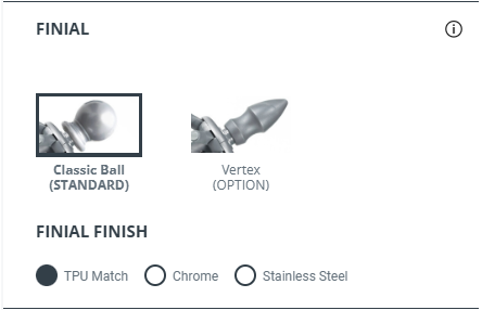 Customize Your Finial Finish